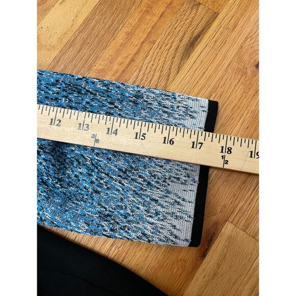 Ming Wang Women's L Blue Jacket Acrylic Suit Knit Textured Zip-Up Office Church - Picture 5 of 8